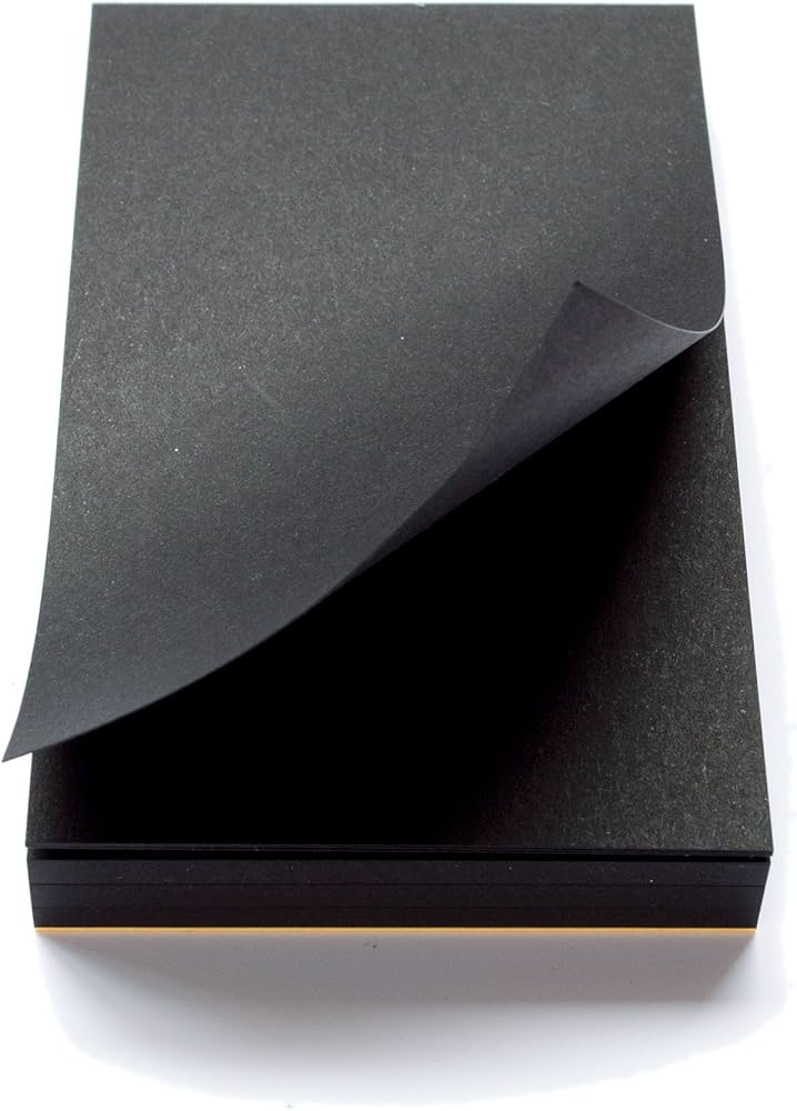 Amazon.co.jp: 【2冊セット】黒いメモ帳 名刺サイズ(55*91) 色上質最厚